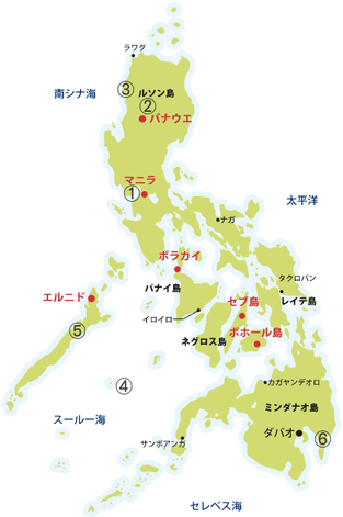 フィリピンの世界遺産MAP