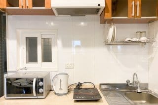 キッチン完備で自炊も可能