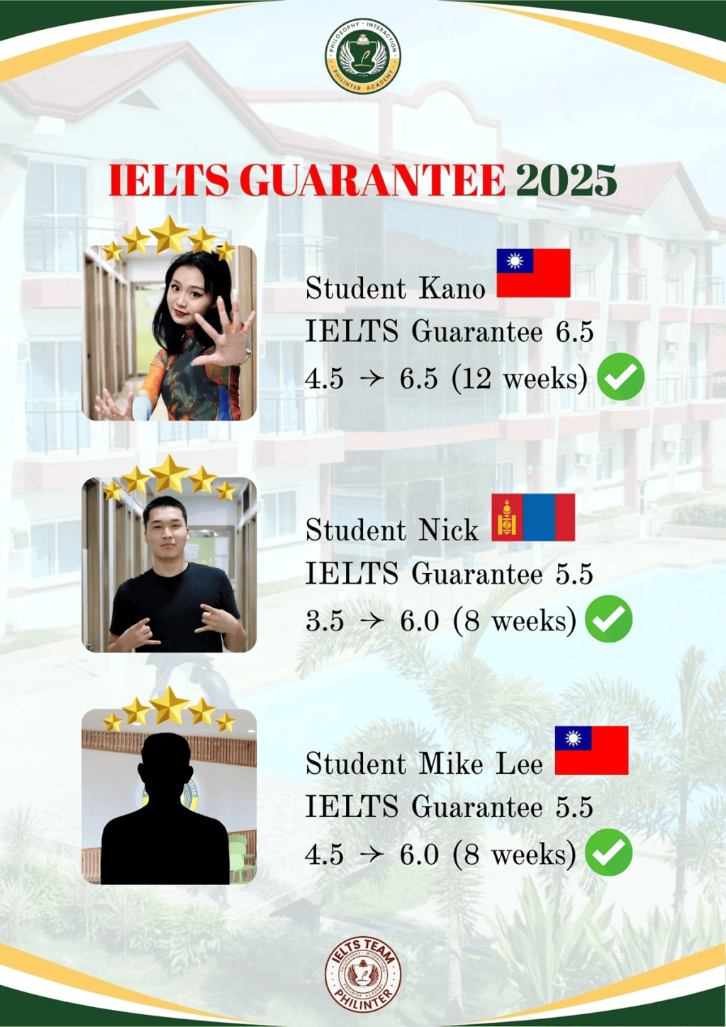 IELTS保証コース学生